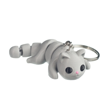 Kot szary - brelok do kluczy